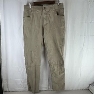 Kuhl Free Radikl Pants Mens 36x32.5 Beige Khaki Elastic Waist Stretch Outdoor